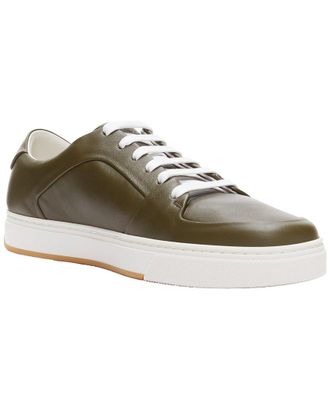 Bottega Veneta Mens Leather Speedster Khaki Calf Leather Low Top Sneaker (Authentic Pre-Loved)