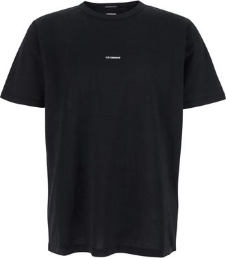 C.P. Company C.p. Company, Tops, Heren, Zwart, XL, Katoen, Logo T-Shirt