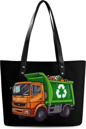 Generic Garbage Truck Tote Bags for Women Cute Shoulder Purses Handbags