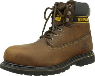 CAT Cat Footwear Mens Holton Work Boots, Brown Dark Brown, 10 UK