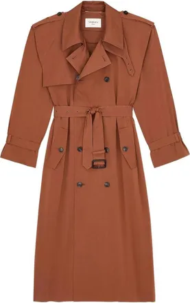 Saint Laurent Belted Double-breasted Coat