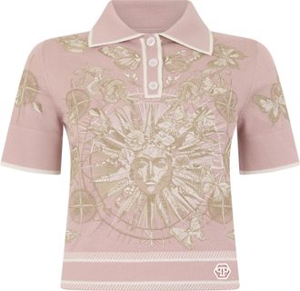 Philipp Plein Polo Shirt Butterfly Tattoo