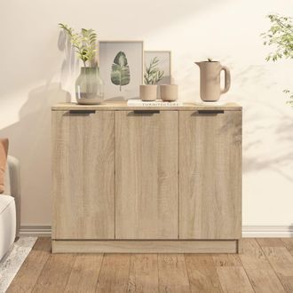 Berkfield Home Sideboard Sonoma Oak 90.5x30x70 cm Engineered Wood in Brown