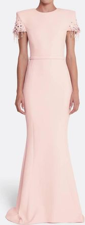 SAFiYAA Parker Delicate Pastel Gown In Pale Pink