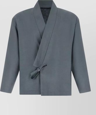 Kenzo wool wrap v-neck kimono blazer