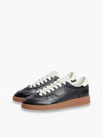 Tommy Hilfiger Womens Tommy Jeans Leather Skater Sneaker - Black - US 6.5 / EU 37