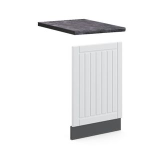 Vicco Panel Frontal Fame-line, Blanco Casa De Campo, 45 Cm, Et Antracita, Vicco