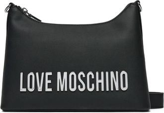 Moschino Logo Plaque Schoudertas - Dames - Schoudertassen - Zwart - ONE Size - Tassen