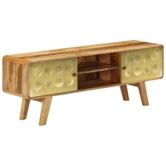 Berkfield Home TV Cabinet Solid Mango Wood 120x30x45 cm in Brown | Size: 120 x 30 x 45 cm