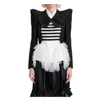 Comme Des Gar&ccedil;ons TOP LS V Neck W/ Flake - Jackets - Mujer - Negro - S