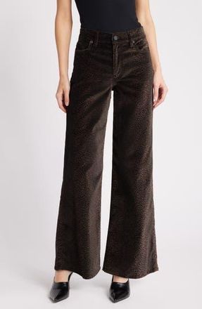 Frame Denim Le Slim Print Palazzo High Waist Wide Leg Jeans in Panthera at Nordstrom Rack, Size 25