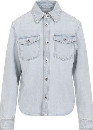 Bottega Veneta Light Blue Bleached Denim Shirt