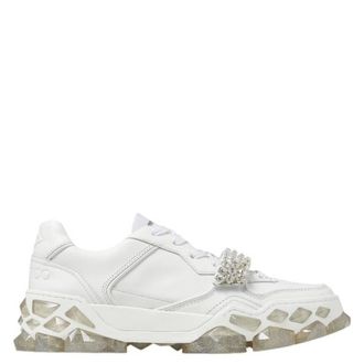 Jimmy Choo London Diamond X Strap/F Leather Trainers, Brand Size 34.5 ( US Size 4.5 )