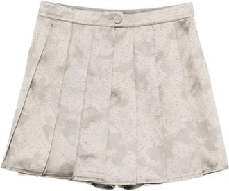 Emporio Armani Broekrok van Camou Flower Jacquard Stof - Dames - Korte rokken - Grijs - M - Rokken