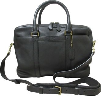 Coach Black Leather Briefcase (Pre-Owned)