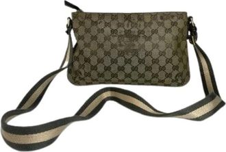 Gucci Pre-owned Cross Body Bags, female, Gray, Size: ONE SIZE Pre-owned Vintage Cross Body Bag