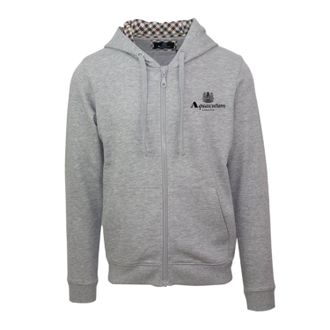 Aquascutum Heren Active Full Zip Hoodie (Grijs)