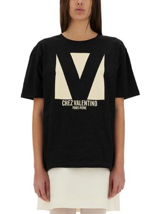Valentino Chez Valentino Print T -Shirt