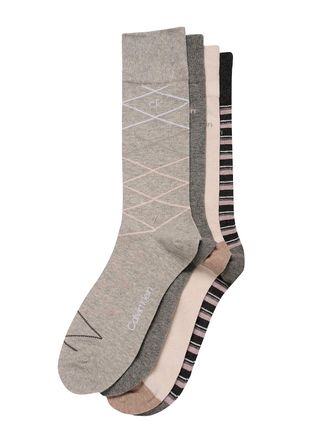 Calvin Klein Mens 4-Pack Dress Socks - Multi