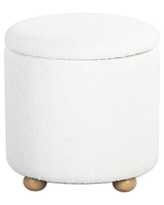 Safavieh Couture Becka Round Boucle Storage Ottoman