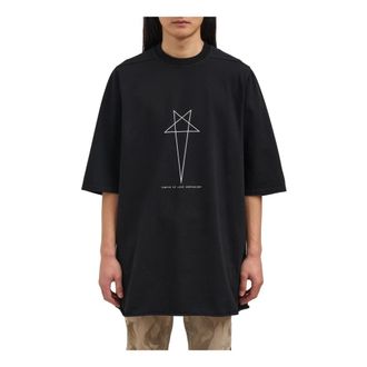 Rick Owens T-Shirts, male, Black, Size: S Jumbo SS T
