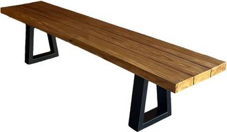 Bazar Bizar Banco con patas de hierro natural 220