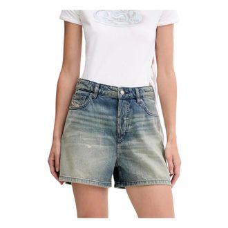 Diesel Dames, Korte broeken, Blauw, Maat: W25 Katoen