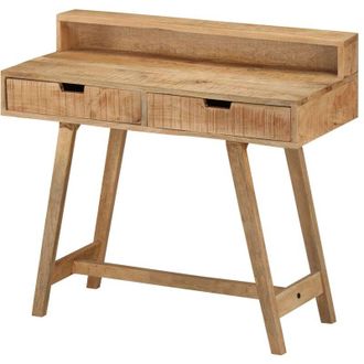 vidaXL Escritorio De Madera De Mango Rugosa 100x45x90 Cm Vidaxl