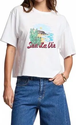 Velvet Sammy Tee In Sea La Vie