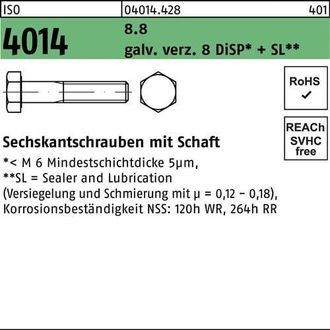 OEM Tornillo Hexagonal Iso 4014 V&aacute;stago M16x480 8.8 Cincado 8 Disp+sl 10ud