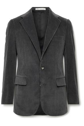 Umit Benan Cotton and Cashmere-Blend Corduroy Suit Jacket