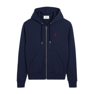 Ami Heren, Sweatshirts & Hoodies, Blauw, Maat: XL