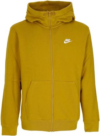 Nike Sportswear Club Zip Hoodie - Heren - Sportshirts - Geel - XS - Katoen - Fitness