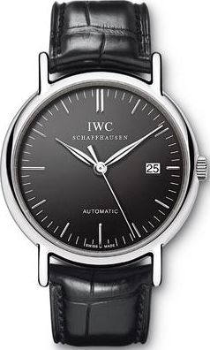 IWC Pre-owned IWC Portofino Black Dial Mens Watch IW356305