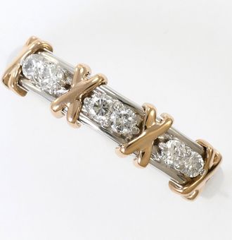 C&A Pink Gold Platinum Pink Gold (18K) Platinum 900 Band Ring (Pre-Owned)