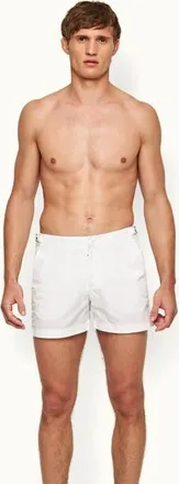 Orlebar Brown Setter Shorter Length Swim Shorts in White at Nordstrom, Size 36