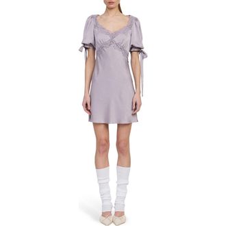 En Saison Aracella Puff Sleeve Minidress in Lavender at Nordstrom Rack, Size X-Small