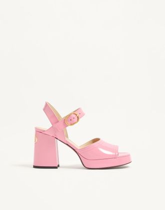 Valentino Garavani Sandalo Con Plateau Fawcette In Vitello Abrasivato 100Mm Donna CANDY ROSE 36.5