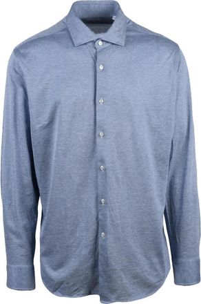 Xacus Blue Cotton Lyocell Shirt