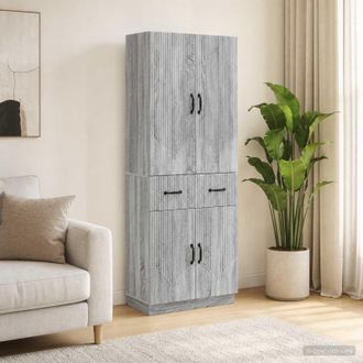 vidaXL Vidaxl Set Di Armadi 2 Pz Sonoma Grigio Legno Ingegnerizzato