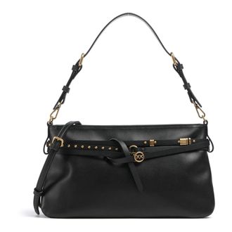 Pinko Shoulder Bags, female, Black, Size: ONE SIZE Belt Bag Classic Vitello Morbido