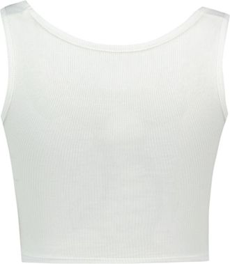 Vivienne Westwood Womens Cropped Rib Top Viscose White T-shirts