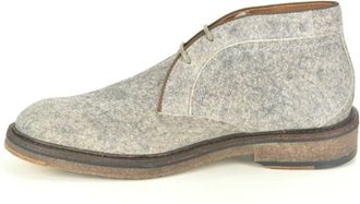 Floris Van Bommel Grijs Spikkelstof Bott. N. - Heren - Veterlaarzen - Grijs - 41 1/2 EU - Schoenen