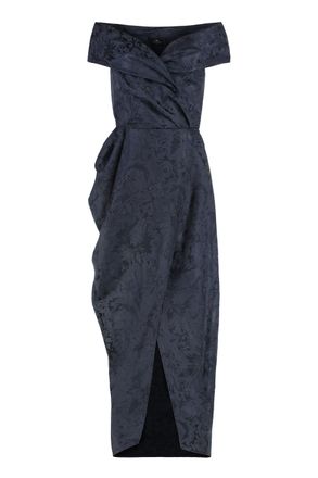 Etro Etro Womens Evening Dress In Silk Jacquard Blend - Dark Blue viscose - Size EU 38 (Womens)