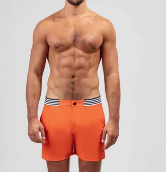 Ron Dorff Urban Pull-On Swim Shorts In Spritz Orange
