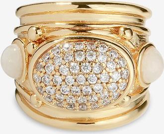 Gas Bijoux Goldener Ring mit Strass Simone