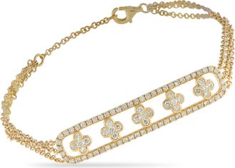 Luxury Bazaar 14K Yellow Gold 1.25ct Diamond Bracelet BR09671-Y