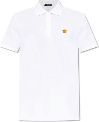 Versace Polo met logo - Heren - Polos - Wit - 2XL - Katoen - Tops