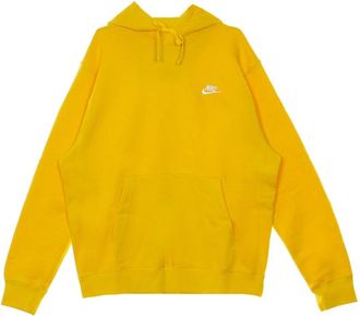 Nike Fleece Hoodie - Heren - Sportshirts - Geel - XS - Katoen - Fitness