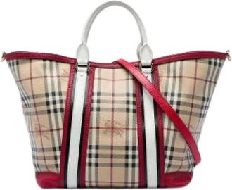 Burberry Pre-owned Satchel - Dames - Vintage Shopper - Beige - ONE Size - Leer - Vintage